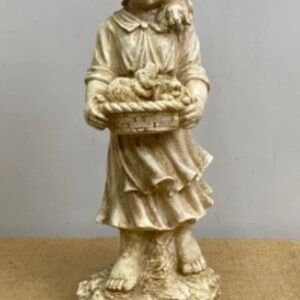 Little Girl with Puppies Statue